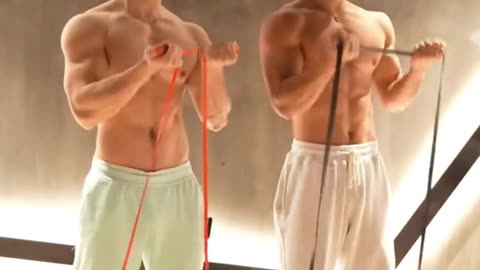 A resistance band workout the whole body.