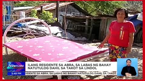 Ilang residente sa Abra, sa labas ng bahay natutulog dahil sa takot sa lindol