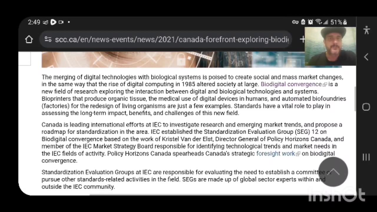 Standards Council Of Canada: Biodigital Convergence Standards : Francois Coallier claims Biobanking is a cornerstone of Biodigital Convergence.