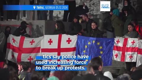 Protests across Georgia against suspension of EU accession talks enter second week