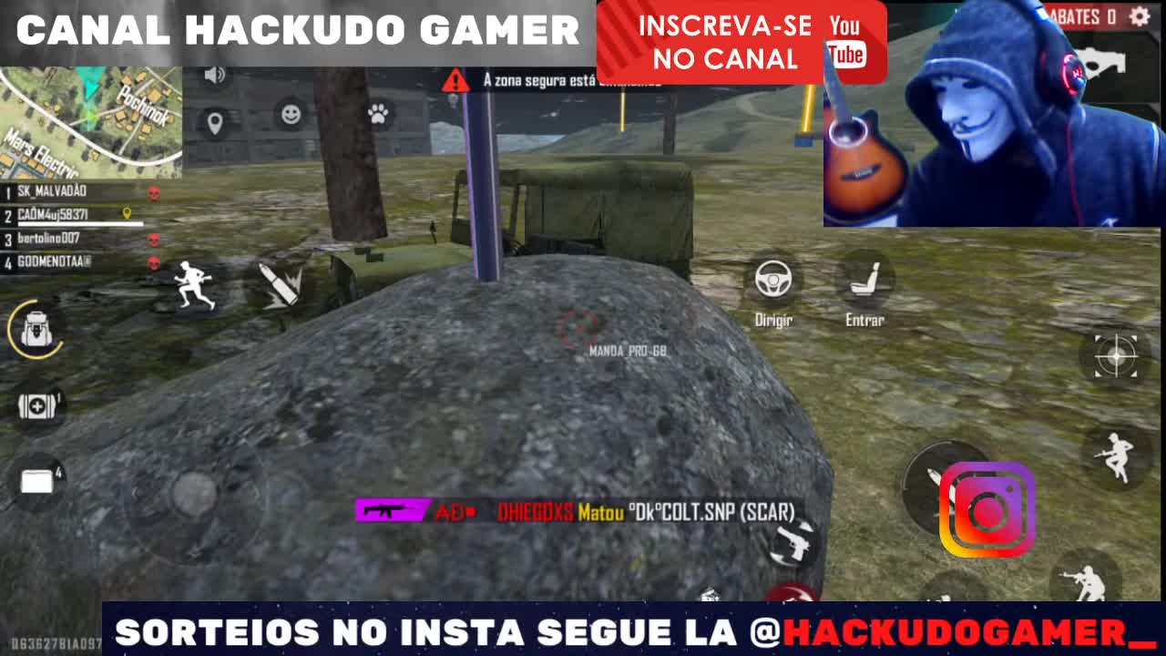 MOD MENU FF - HACKUDO GAMER - LIVE DE HACK - FFF AO VIVO - HACK