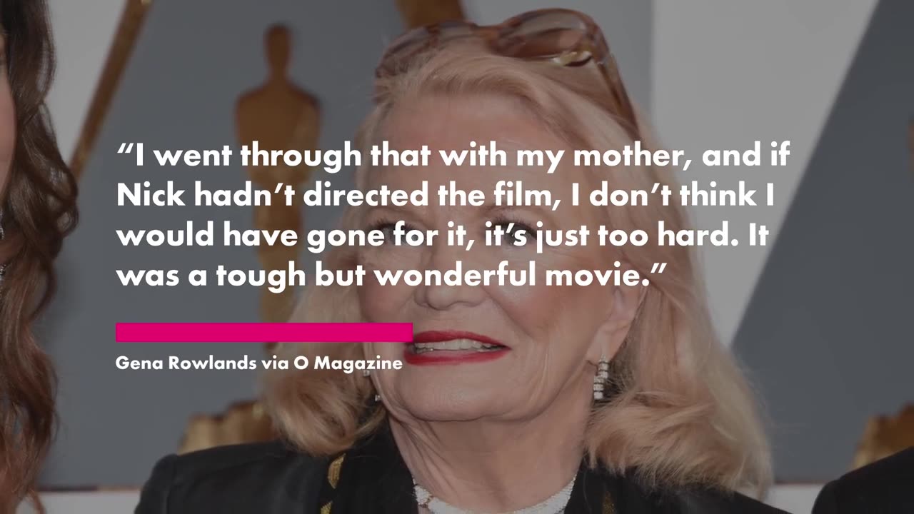 ‘The Notebook’ star Gena Rowlands has Alzheimer’s, son Nick Cassavetes says