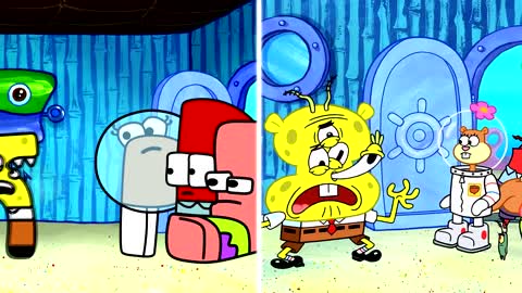 Spongebob Copying vs Alphabet Lore