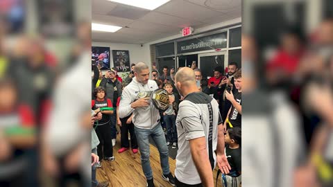 Alex Pereira welcomed by fans & buys brand New Car after UFC 281 win