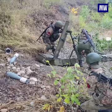 Here is the footage of 82-mm mortars 2B14 Podnos crews in action.