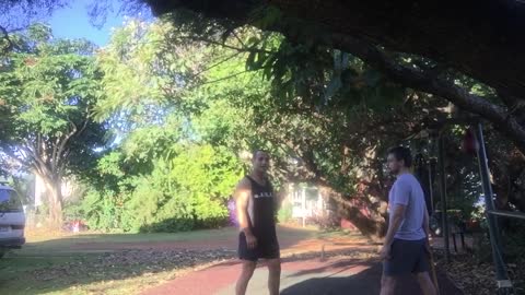 UNARMED against a stick