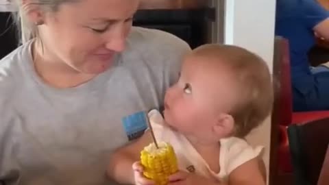 Try Not To Laugh😍funny baby loves food #shorts #cutebaby #shortvideo