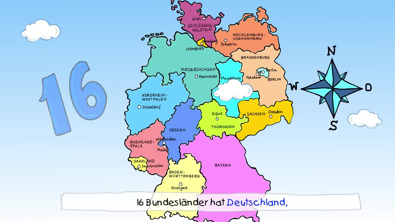 Die 16 Bundesländer || Kinderlieder zum Lernen