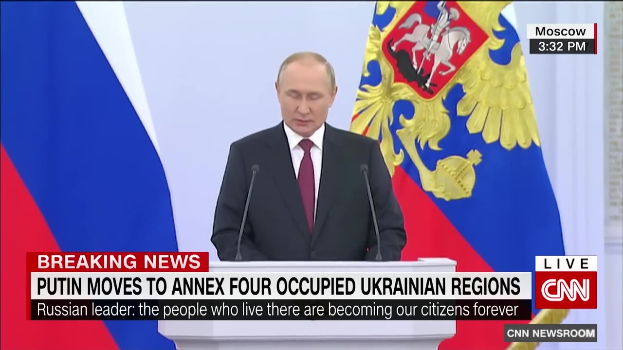 Putin announces Russia will annex four regions of Ukraine.