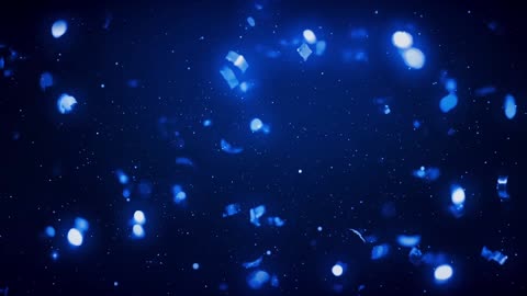 dazzling blue particles falling down HD background video