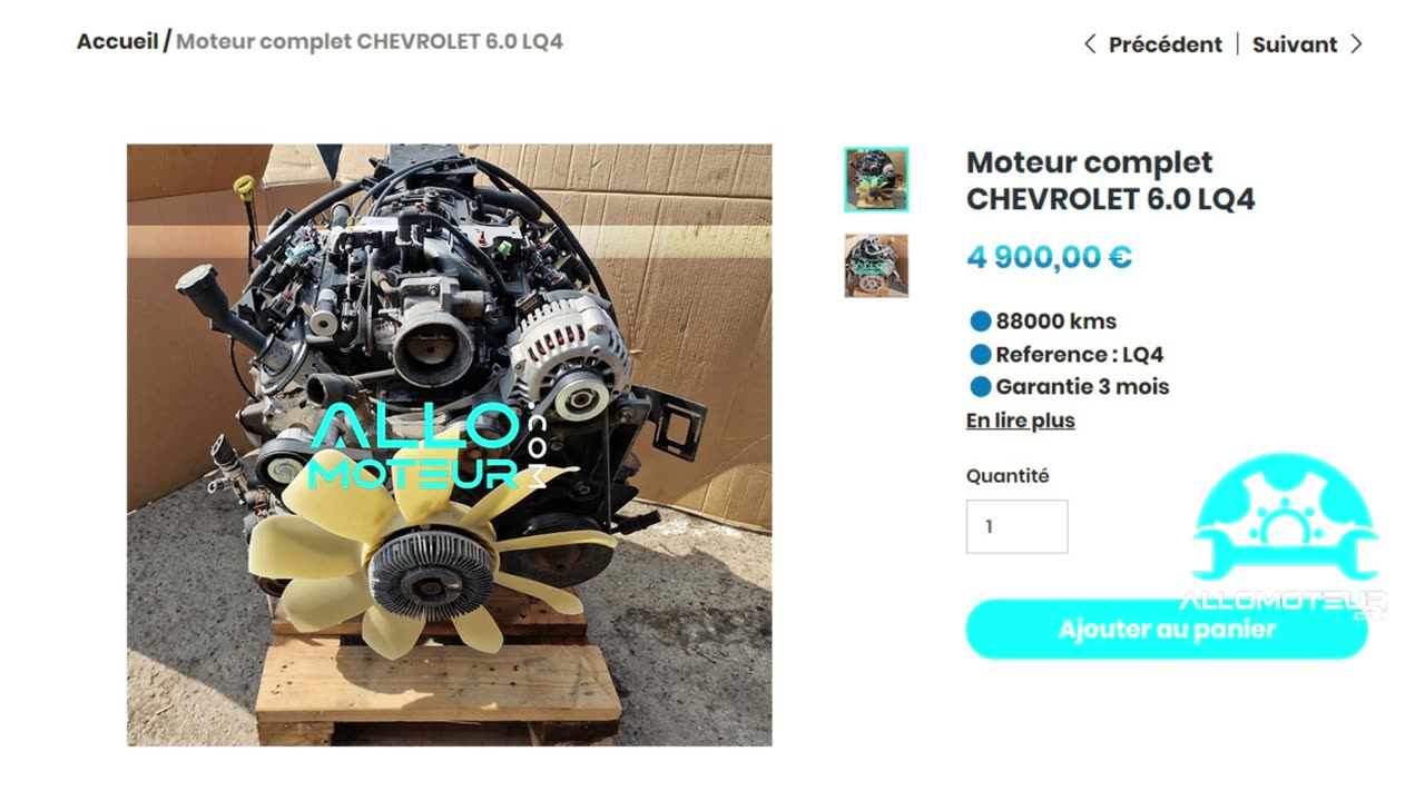 ALLOMOTEUR.COM - Moteur complet CHEVROLET 6.0 LQ4