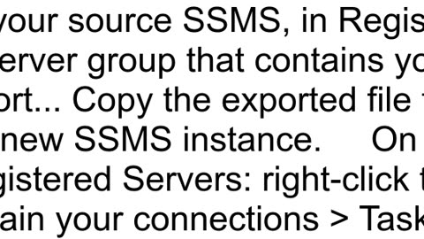 How to copy SSMS connections in dropdown to a new computer