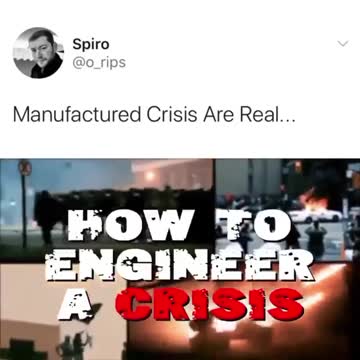 MANUFACTURED CRISIS ARE REAL...