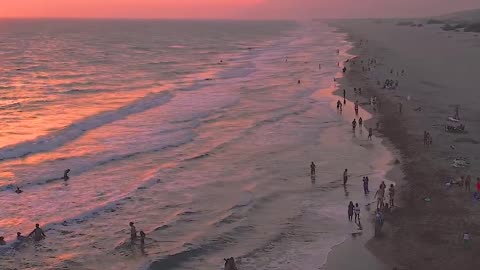 Aerial View of Patara Beach at Sunset