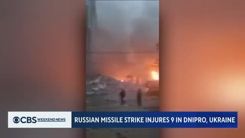 Russian missile strike hits buildings in Dnipro