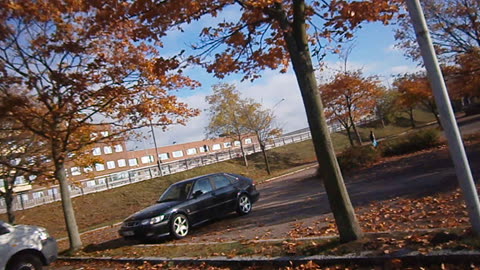 Illegalt husvagnsläger på parkering invid Södergatsviadukten, Malmöleden, Helsingborg 14 Okt. 2013