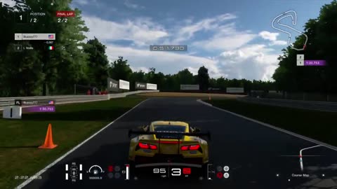 GT Sport Walkthrough - 1v1 Duel @ Brands Hatch Between The Corvette C7.R & BMW M6 Gr.3