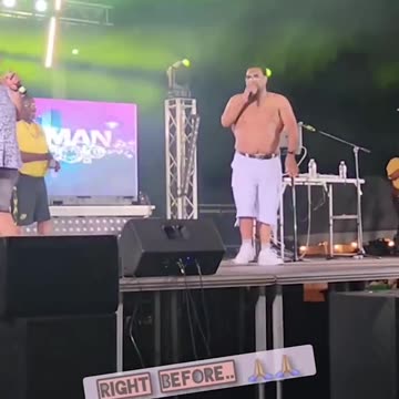 Fatman Scoop performs before collapsing on stage