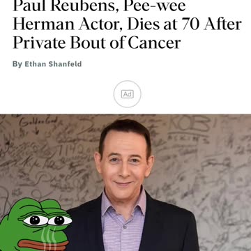 NewsFlash - Actor Paul Reubens aka Pee Wee Herman Died at 70, from Cancer