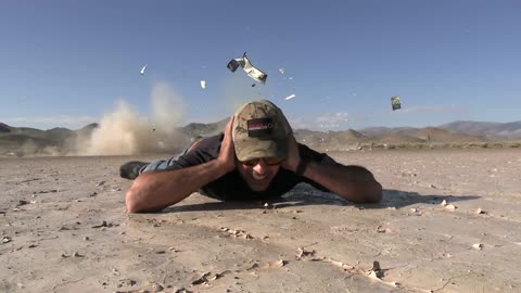 Grenade test on papsi box