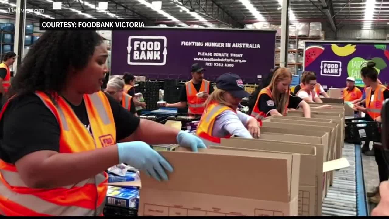 Lizzo volunteers at Australian food bank, helps with relief for brushfires