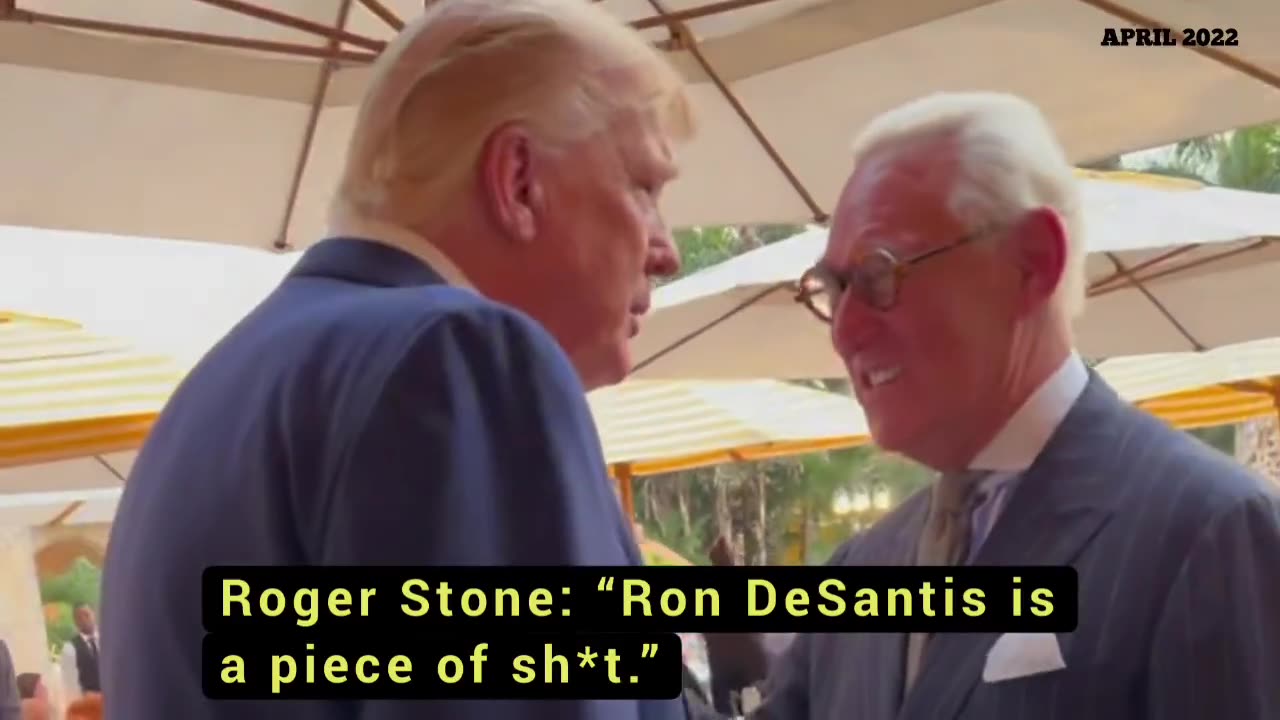 'Ron Desantis is a piece of shit.' - Roger Stone