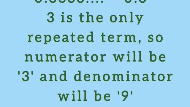 | Short trick for Simplification || Recurring Decimal to Fraction | Part -1 #youtubeshorts #viral