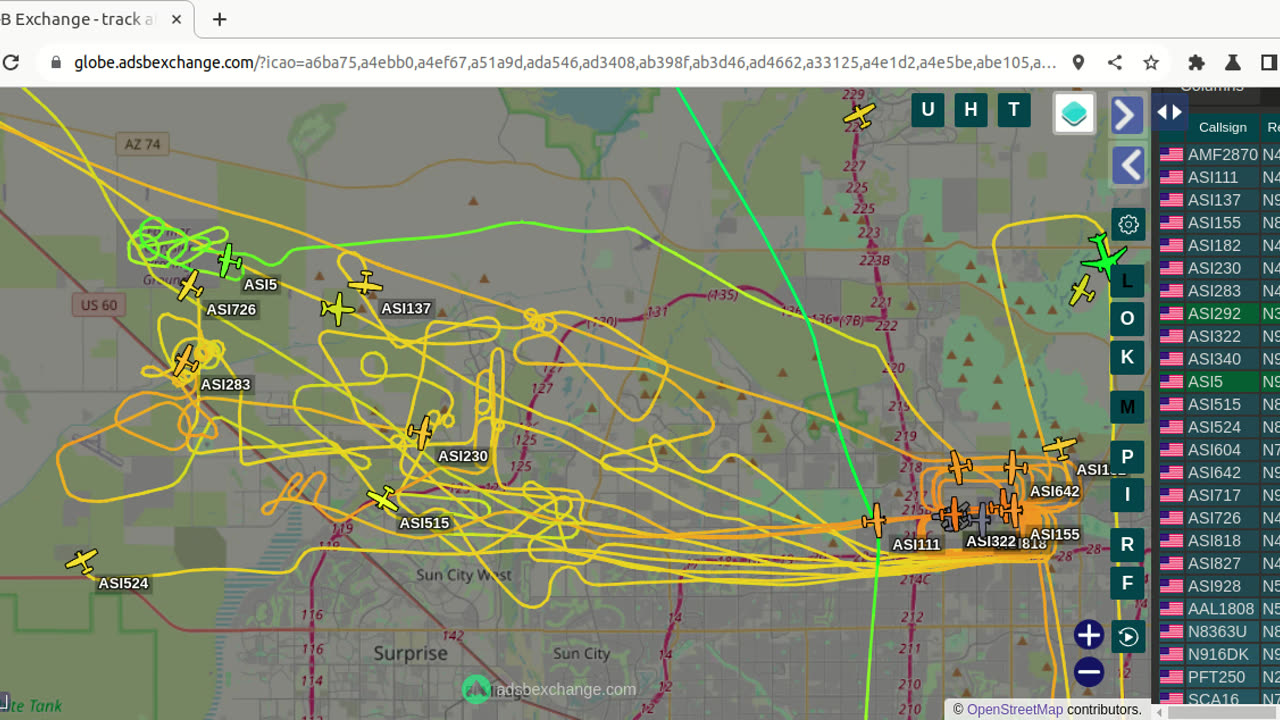 N95435 on the OWL PERCH - Bank of Utah Gang War on Wittmann Az with aircraft - Jan 4th 2024 -