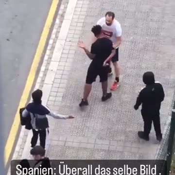 Migrants knife and father in spain