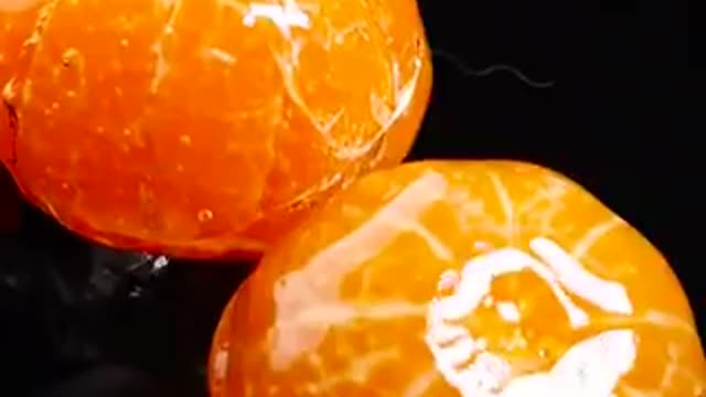 A tangerine removing its own skin wow oddly satisfying asmr video