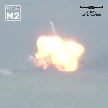 Russian Tank Detonates After Ukrainian Drone Strikes