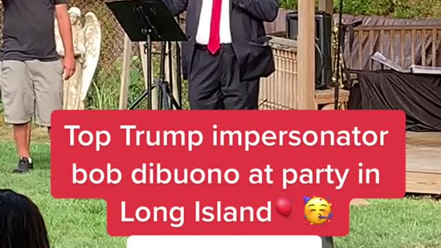 Top Trump impersonator bob dibuono at party in Long Island