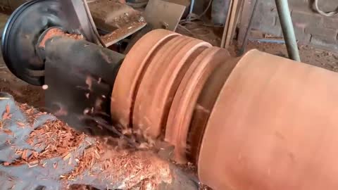 Amazing Woodturning Creative Skills Craft Fastest Easy - Great Art On A Big Wood Lathe