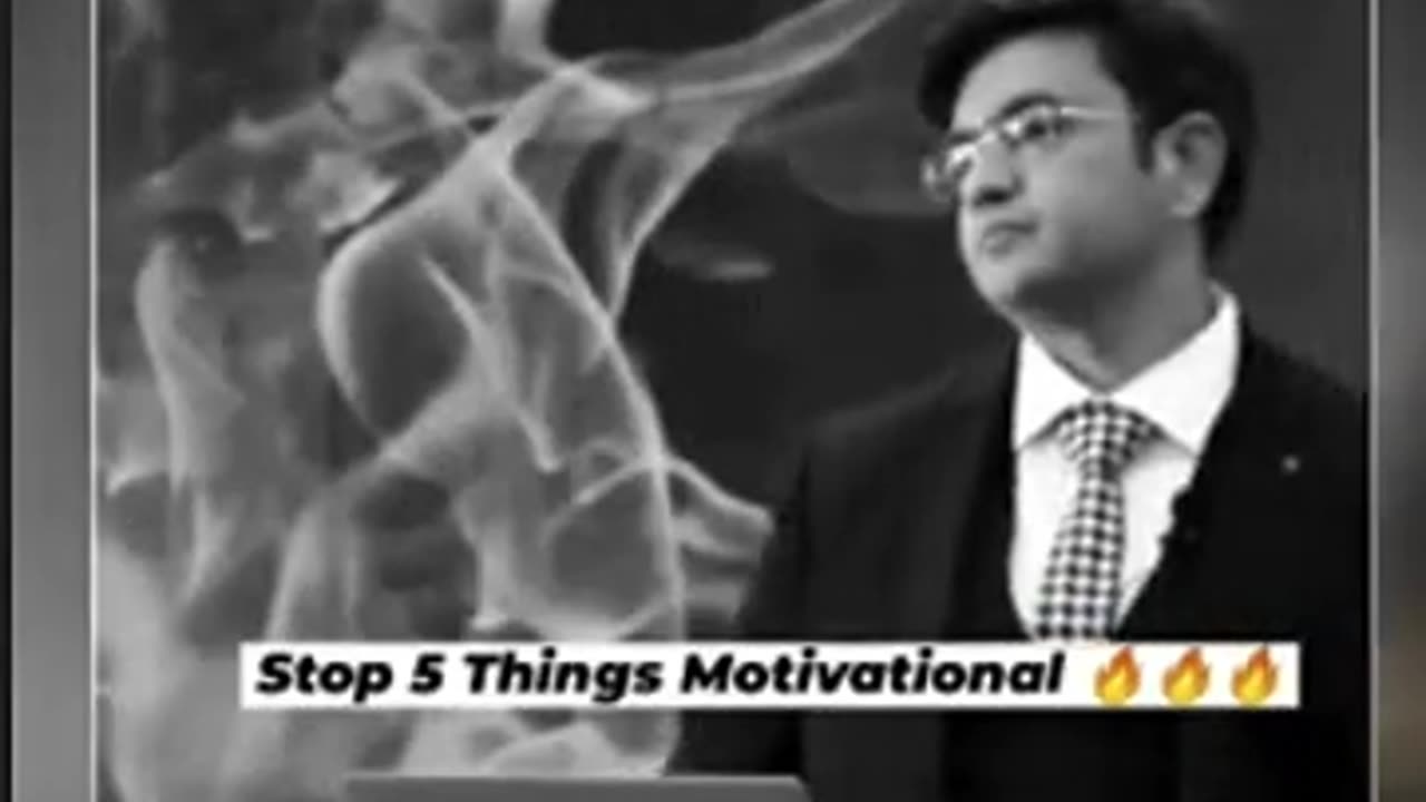 Stop 5 things motivational| Sonu Sharma