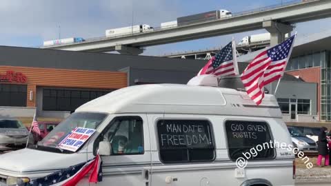 Americans protest at Blue Water