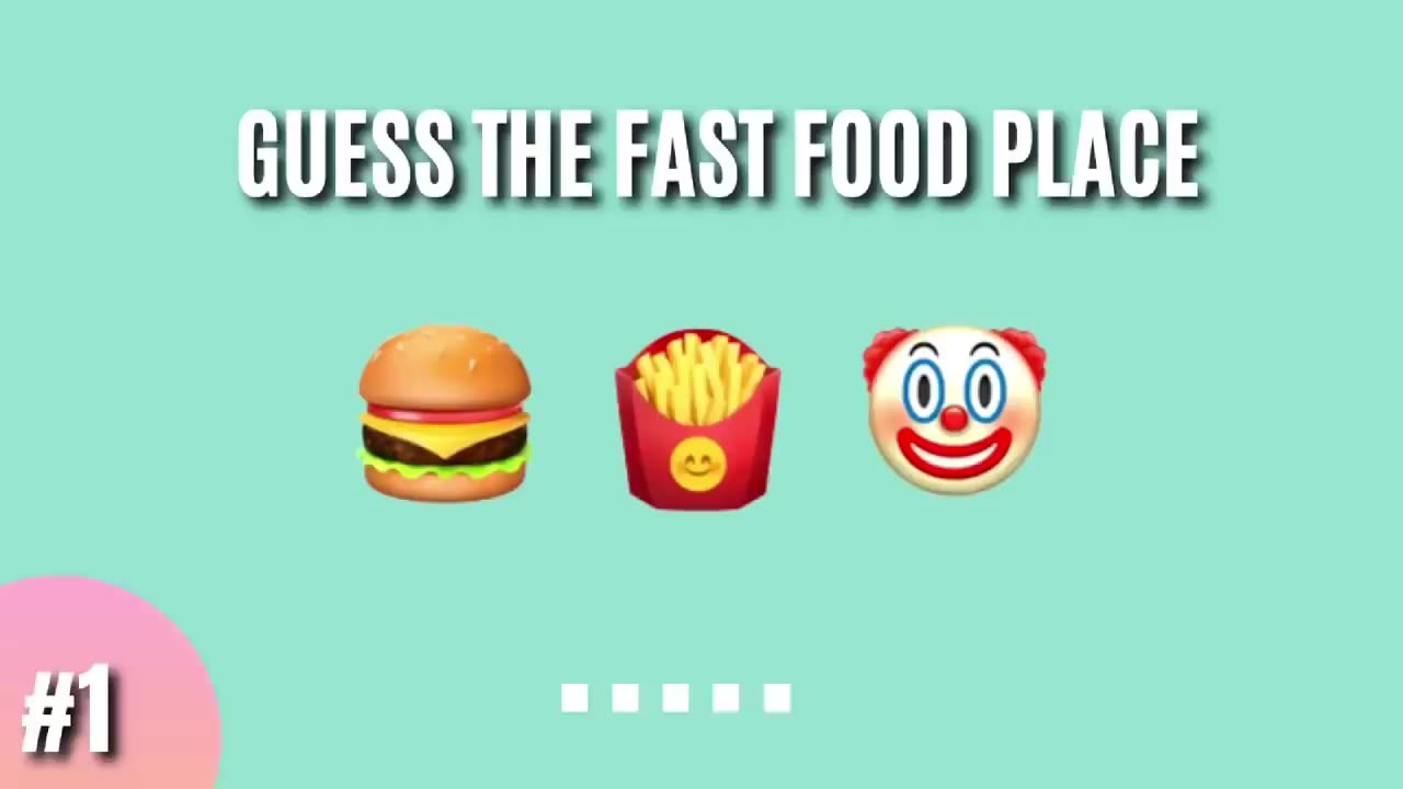 Guess The Fast Food Place by Emoji - Food Quiz