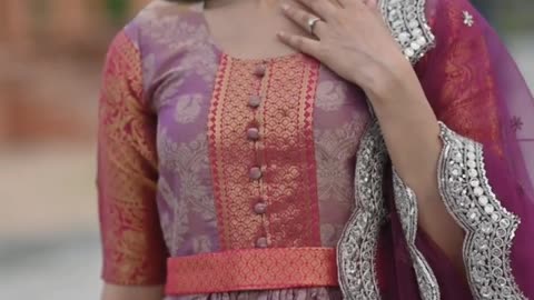 Kanjivaram Silk Indian Gown In Green