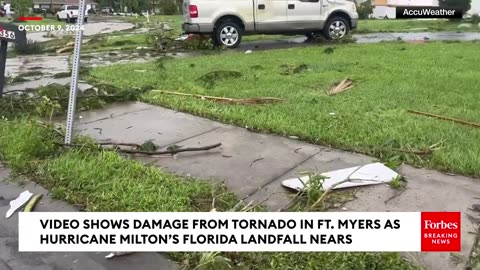 Video Shows Extensive Damage In Ft. Myers After Tornado Caused By Hurricane Milton