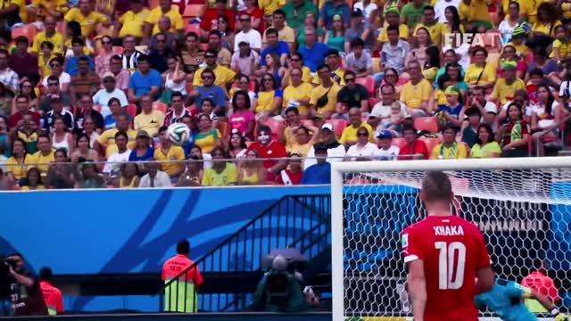 Xherdan Shaqiri opening goal vs Honduras ALL THE ANGLES 2014 FIFA World Cup