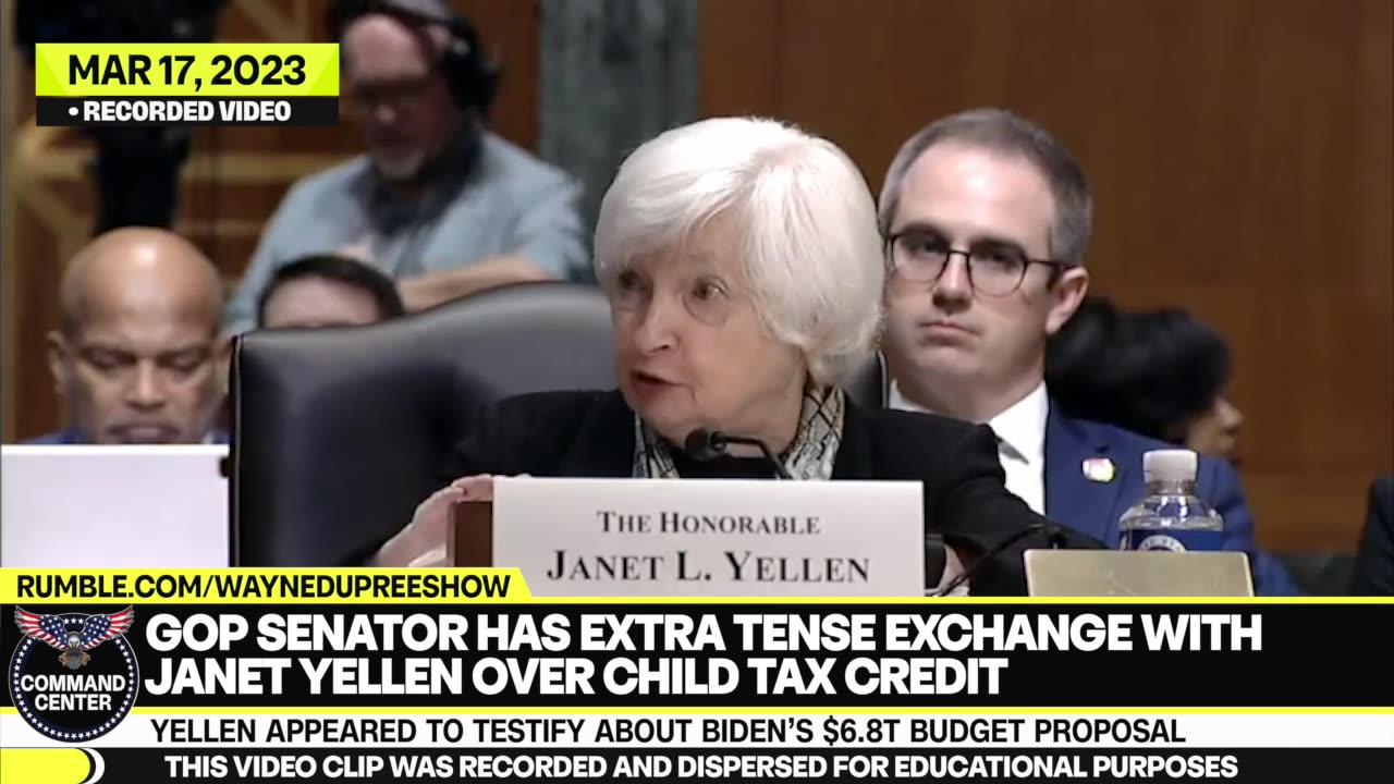 GOP Senator vs Janet Yellen Over Biden's $6.8T Budget