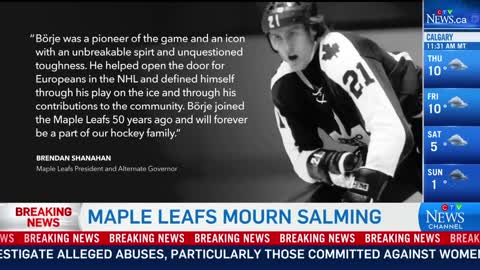 Borje Salming, iconic Maple Leafs player, dead at 71