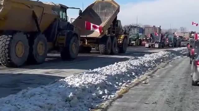 Massive Trucks Heading to Canada Convoy