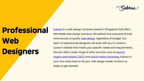 Purposeful Animation: A Guide for Singapore Web Designers — Subraa