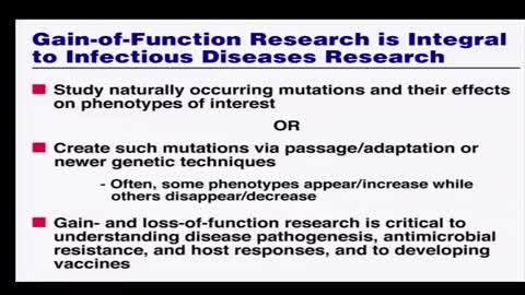 Fauci 2012 Gain of Function Presentation Clip