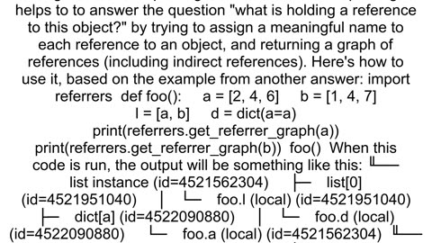 Find all references to an object in python