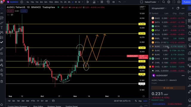 NakedTrader - Will BTC see 24K or retest lower levels? #BTC #ETH #APE #AUDIO #NEAR #0006