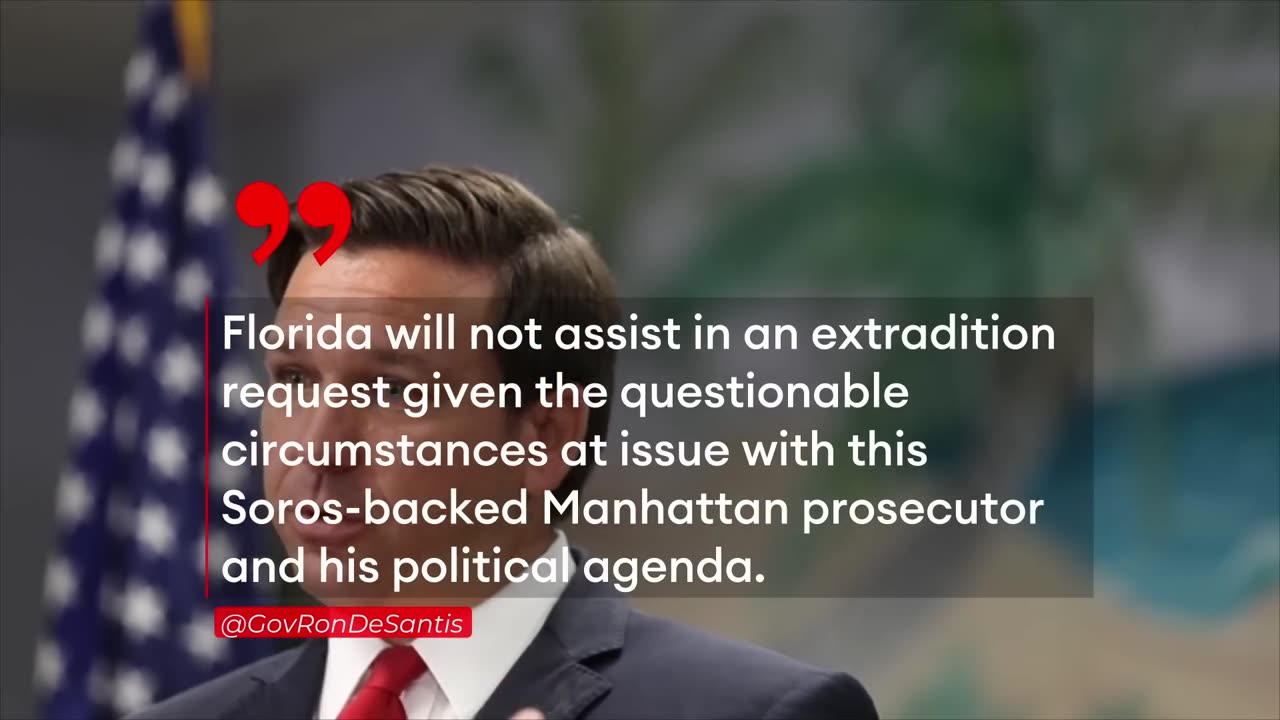 Florida Gov. Ron DeSantis Responds To President Donald Trump's Grand Jury Indictment