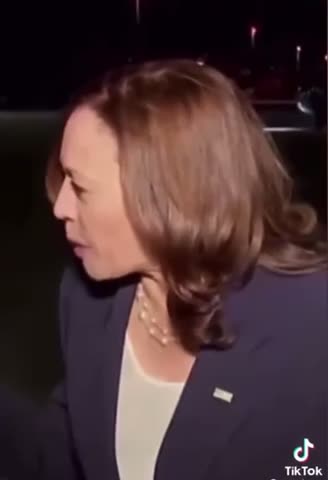 Kamala laughing before answering question about Afghanistan