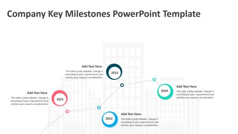 Company key milestone PowerPoint template