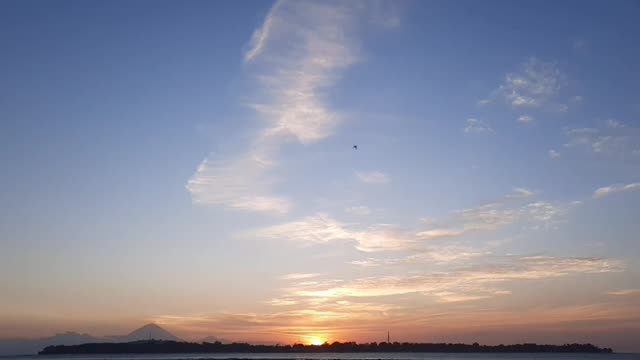 Time lapse beautiful sunset